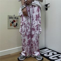 INStudio - High-Waist Tie Dye Cargo Pants INStudio - High-Waist Tie Dye Cargo Pants