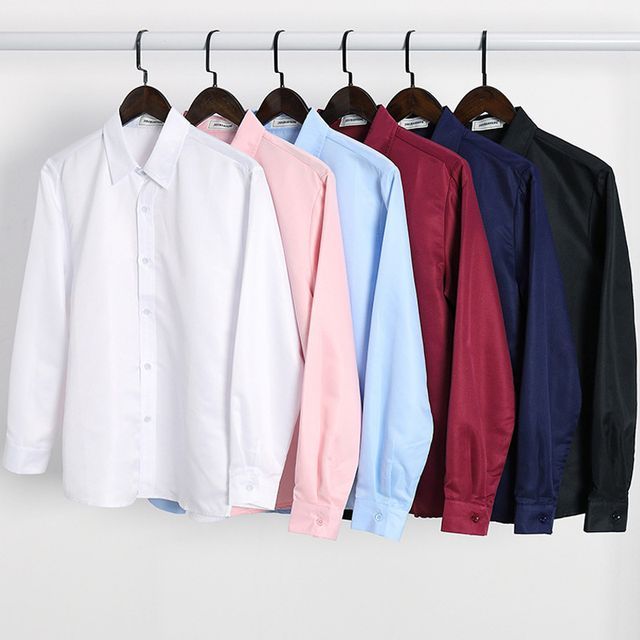 Acrius-Long-Sleeve Plain Shirt