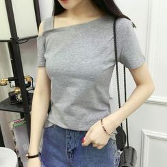 Basik - Plain Short-Sleeve T-Shirt