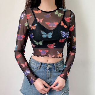 butterfly mesh top