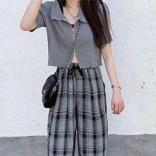 zepto plaid cardigan