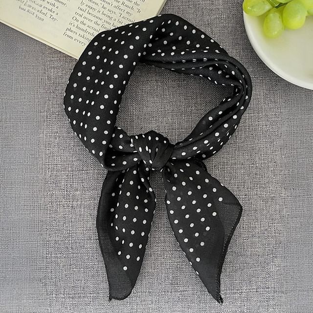 4-4 STUDIO-Polka Dot Square Scarf