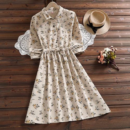long sleeve floral dress amazon Floerns Women's Floral Print Boho V Neck Long Sleeve Flowy Maxi Dress  Apricot S at Amazon Women's Clothing store