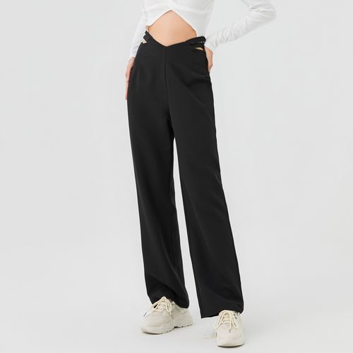 YS by YesStyle - High-Waist Cut-Out Straight-Fit Pants | YesStyle