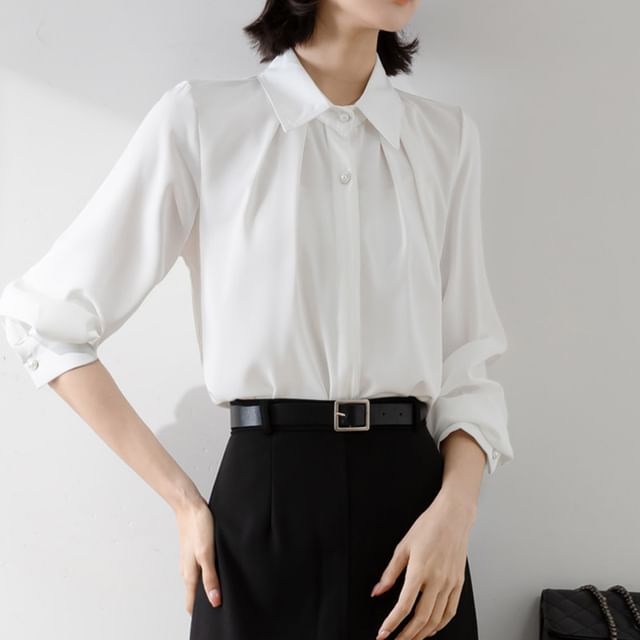 Dragan Pulse-Long-Sleeve Plain Shirt