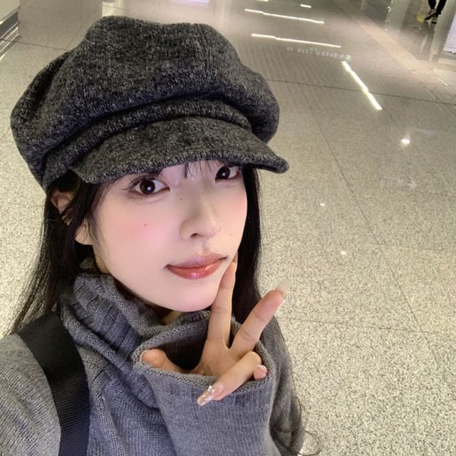 4-4 STUDIO-Melange Newsboy Cap