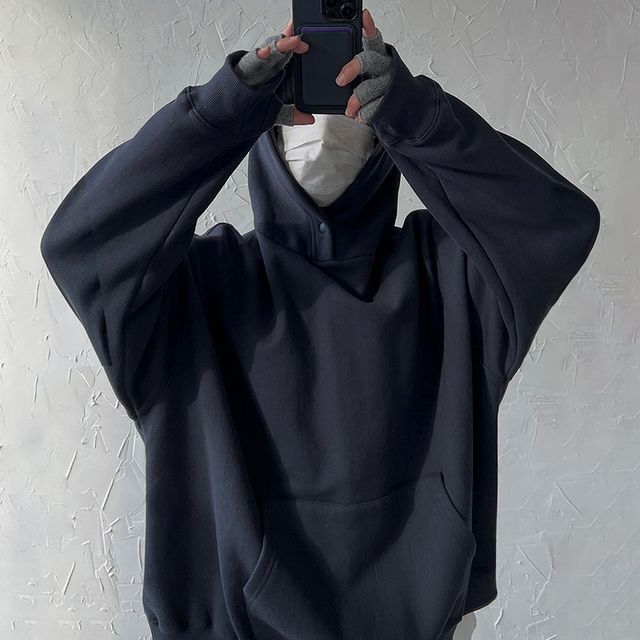 MRCYC-Plain Loose Fit Hoodie
