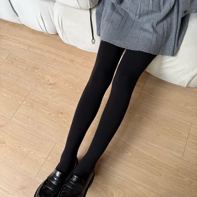 Gentiana-High Waist Fleece-Lined Tights