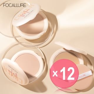 FOCALLURE - Covermax Two-way-cake Pressed Powder - 3 Colors (x12) (Bulk Box)