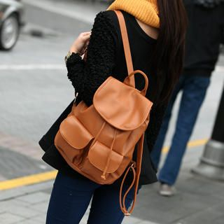 Download 59 Seconds Faux Leather Backpack | YesStyle
