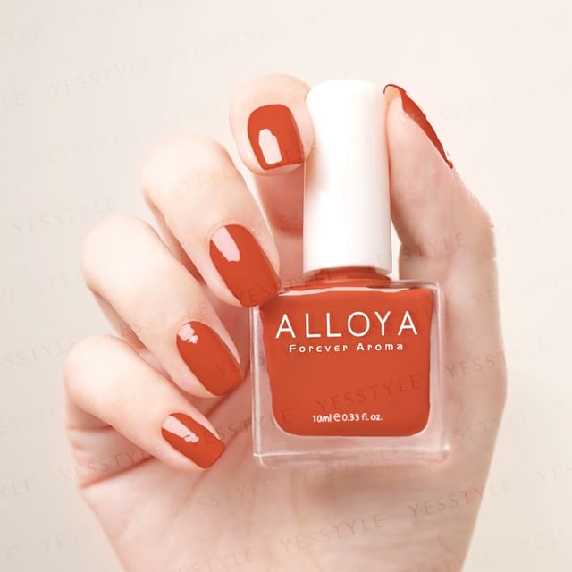 ALLOYA-Water-Based Natural Nail Polish Environmental Friendly 035 Light Tower In Sunset