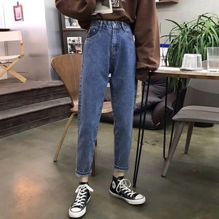 Kojasmine - Cropped Straight Leg Jeans 