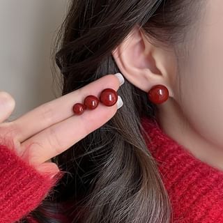 Jael-S925 Sterling Silver Bead Stud Earring