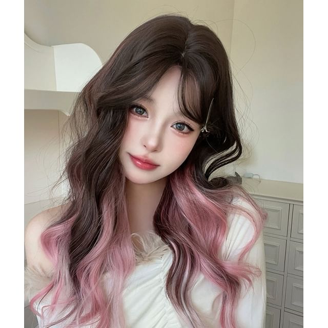 Jellyfish-Highlighted Long Curly Full Wig