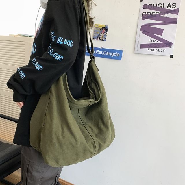 Milha-Plain Canvas Tote Bag