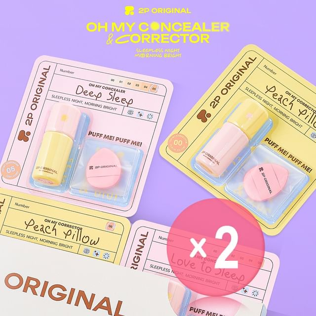 2P ORIGINAL-Oh My Concealer Corrector 2pcs Bundle Set