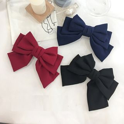 Reiro - Plain Bow Hair Clip Reiro - Plain Bow Hair Clip