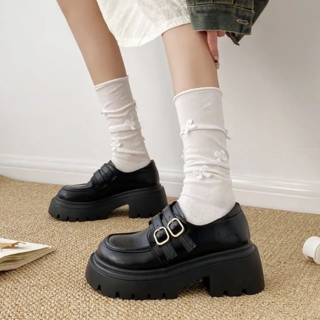 Queen Zoo-Platform Buckled Strap Loafers