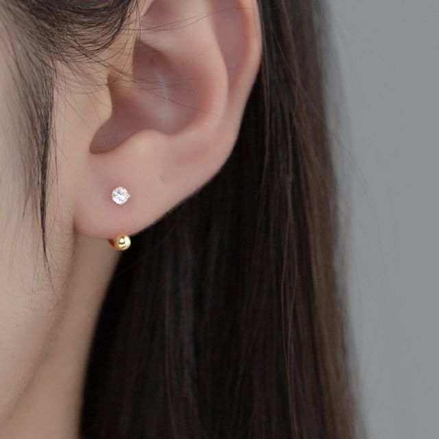 A-ROCH-925 Sterling Silver Barbell Earring Various Designs