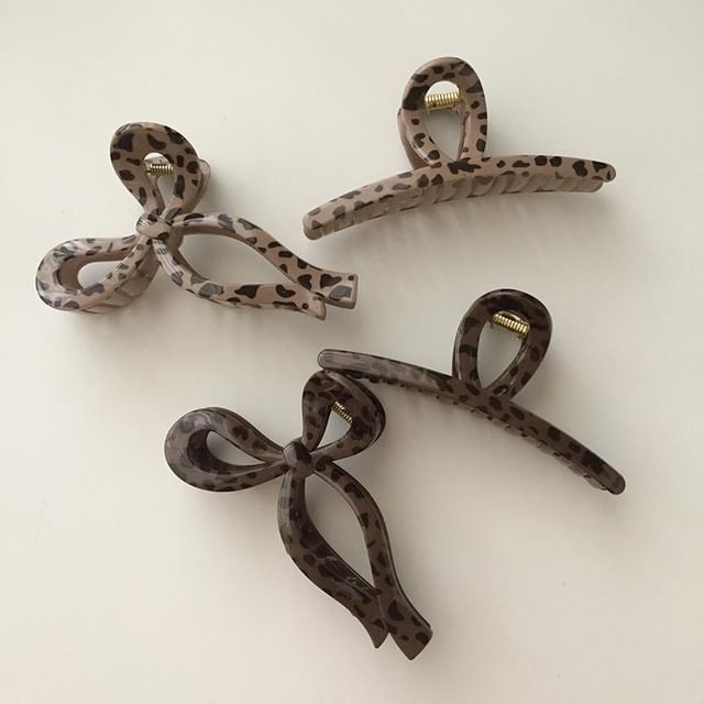 Show Mind-Leopard Print Acrylic Hair Claw