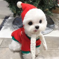 Bixin - Christmas Pet Top / Pet Dress / Hat / Set Bixin - Christmas Pet Top / Pet Dress / Hat / Set