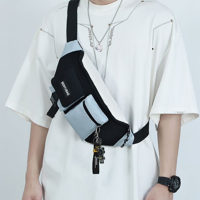 SUNMAN - Multi-Pocket Nylon Belt Bag