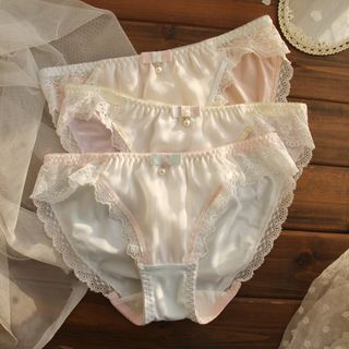 Loverly - Set of 3: Sheer Panties, YesStyle