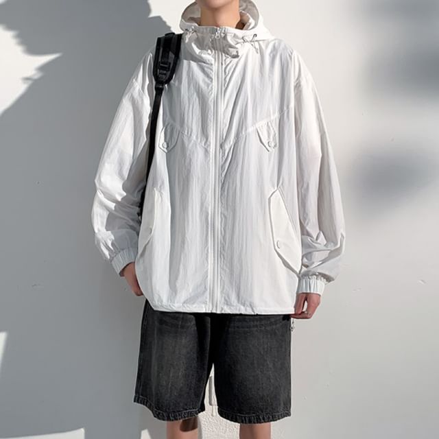 POSI-Plain Hooded Zip Jacket