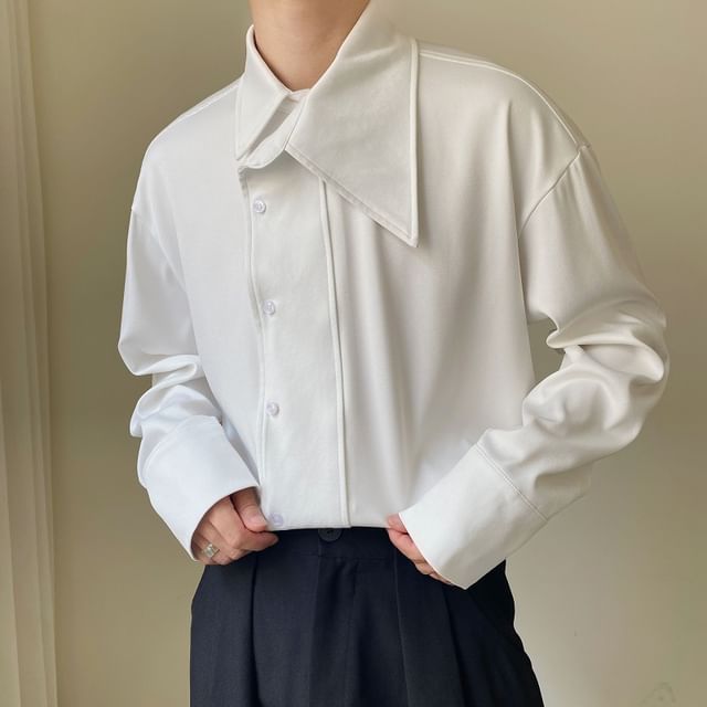 L’Or  lor  ロル　Asymmetry Collar Shirt 中古・古着通販】L'Or (ロル) Asymmetry Collar Shirt ベージュ サイズ