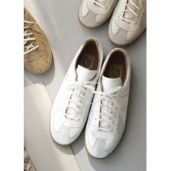 JOGUNSHOP - Suede-Trim Lace-Up Sneakers JOGUNSHOP - Suede-Trim Lace-Up Sneakers