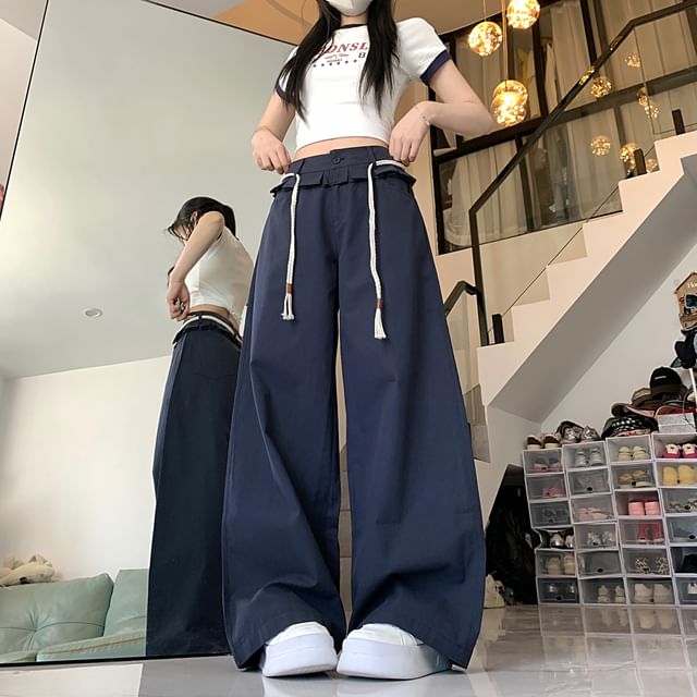 2DAWGS-Mid Rise Plain Baggy Pants