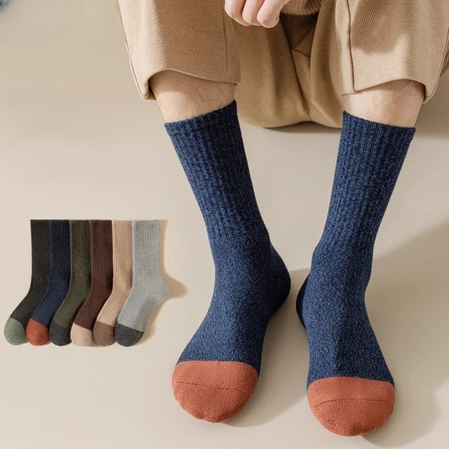Jozev-Two Tone Ribbed Socks