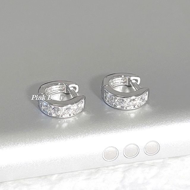 Wandoli-Rhinestone Huggie Earring