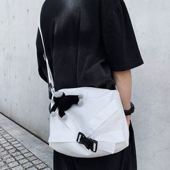 Anna Momo - Plain Canvas Shoulder Bag Anna Momo - Plain Canvas Shoulder Bag