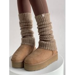Plain Distressed Knit Leg Warmers