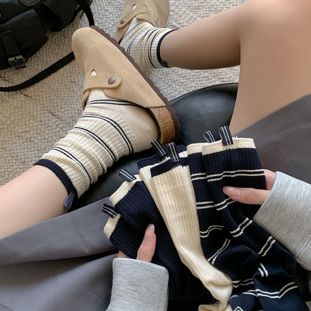 Mimiyu-Ribbed Socks Set