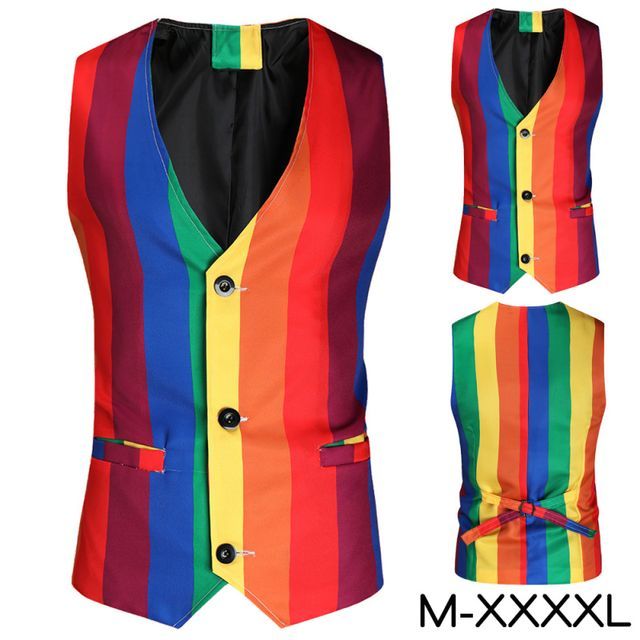 Fireon-Rainbow Stripe Vest