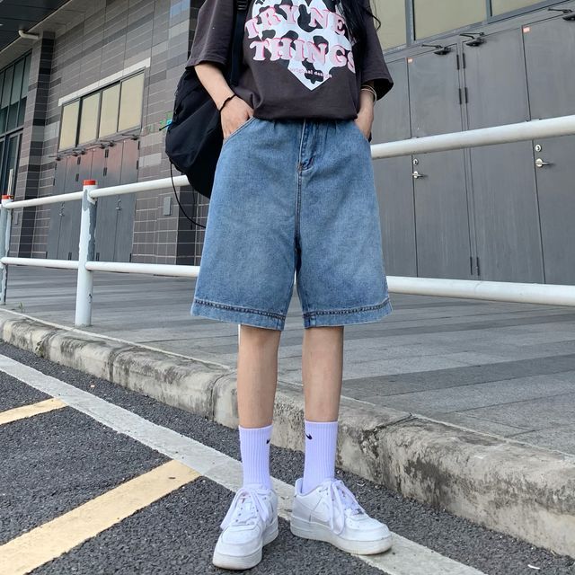Jeebo - Cargo Denim Shorts | YesStyle