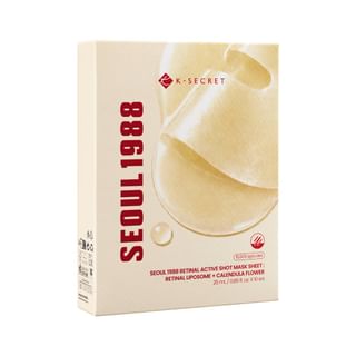 KSECRET - SEOUL 1988 Retinal Active Shot Mask Sheet : Retinal Liposome + Calendula Flower Set