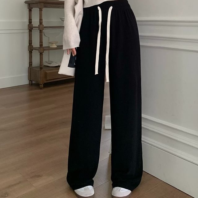 Cloud Nine-Drawstring Waist Wide Leg Pants