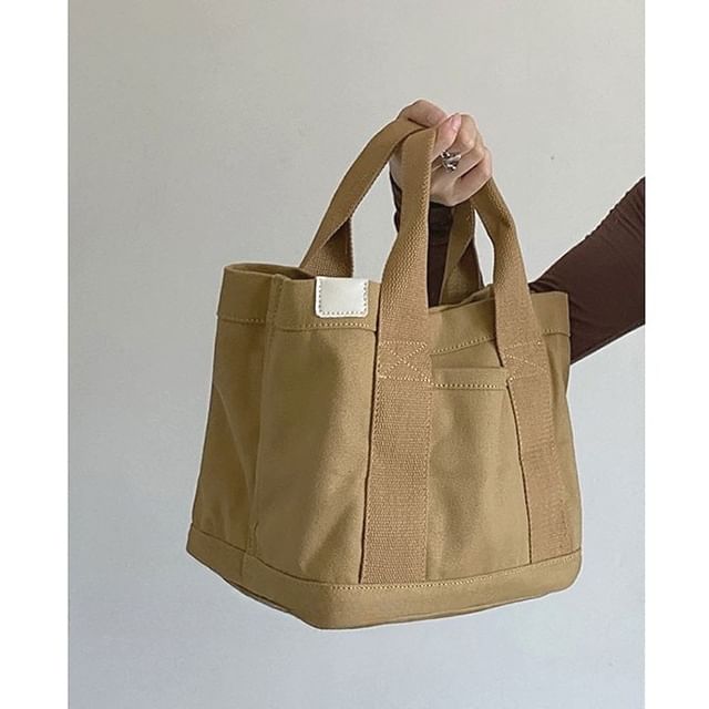 Bolso-Plain Canvas Tote Bag