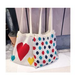 Eastin - Patterned Knit Tote Bag Eastin - Patterned Knit Tote Bag