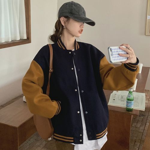 Varsity/ baseball jacket outfit  Baseball jacket outfit, Jacket outfit  women, Varsity jacket outfit