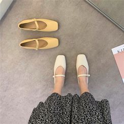 Shoesanna - Square Neck Mary Jane Shoes Shoesanna - Square Neck Mary Jane Shoes