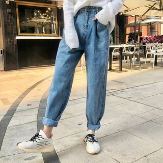 High-Waist Baggy Jeans