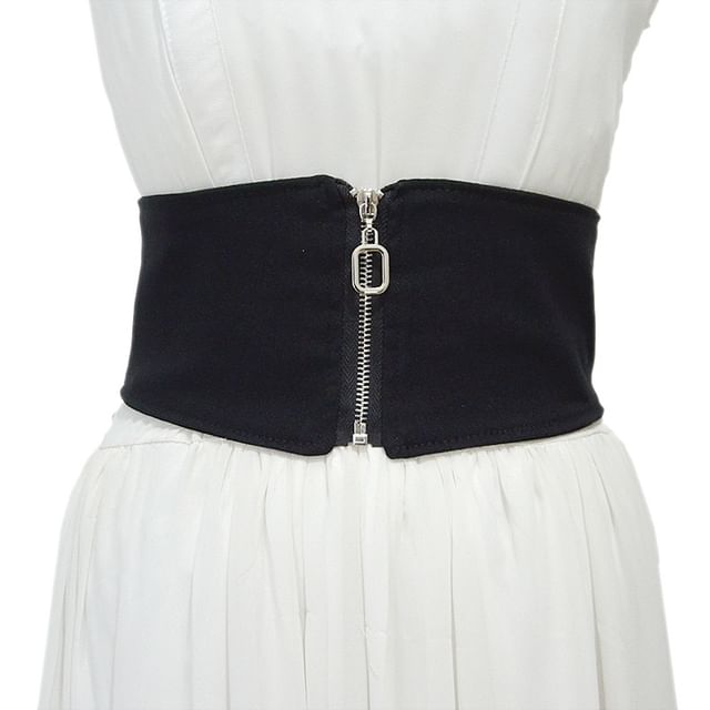 Poyol-Front Zip Elastic Cincher Belt