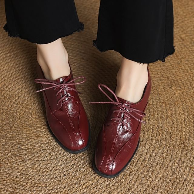 Cinnabelle-Panel Lace Up Shoes