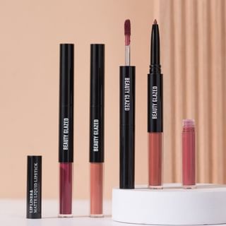 BEAUTY GLAZED - Double-Headed Lip Liner & Liquid Lipstick - 12 Types