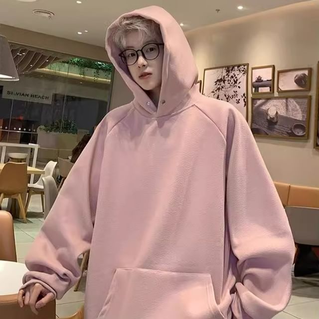 Posive-Plain Pocket Hoodie
