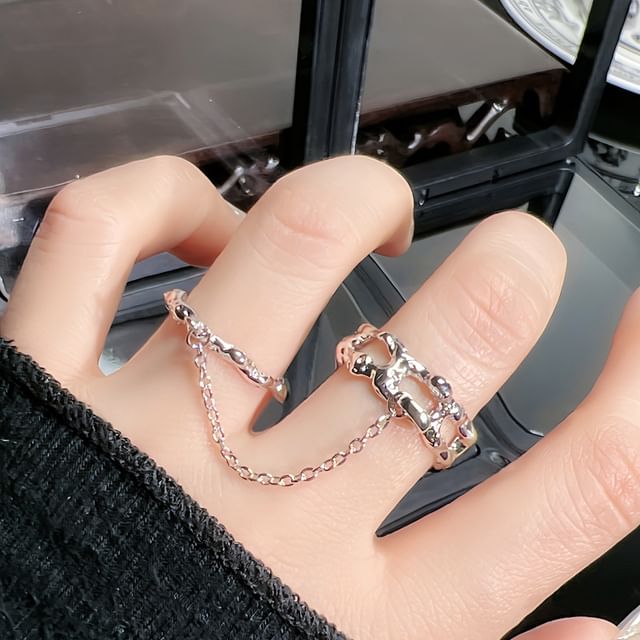 Seirios-Silver Tone Open Ring